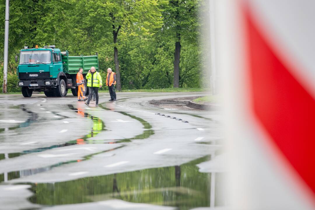 Prasidėjo Kauno pilies žiedinės sankryžos rekonstrukcija