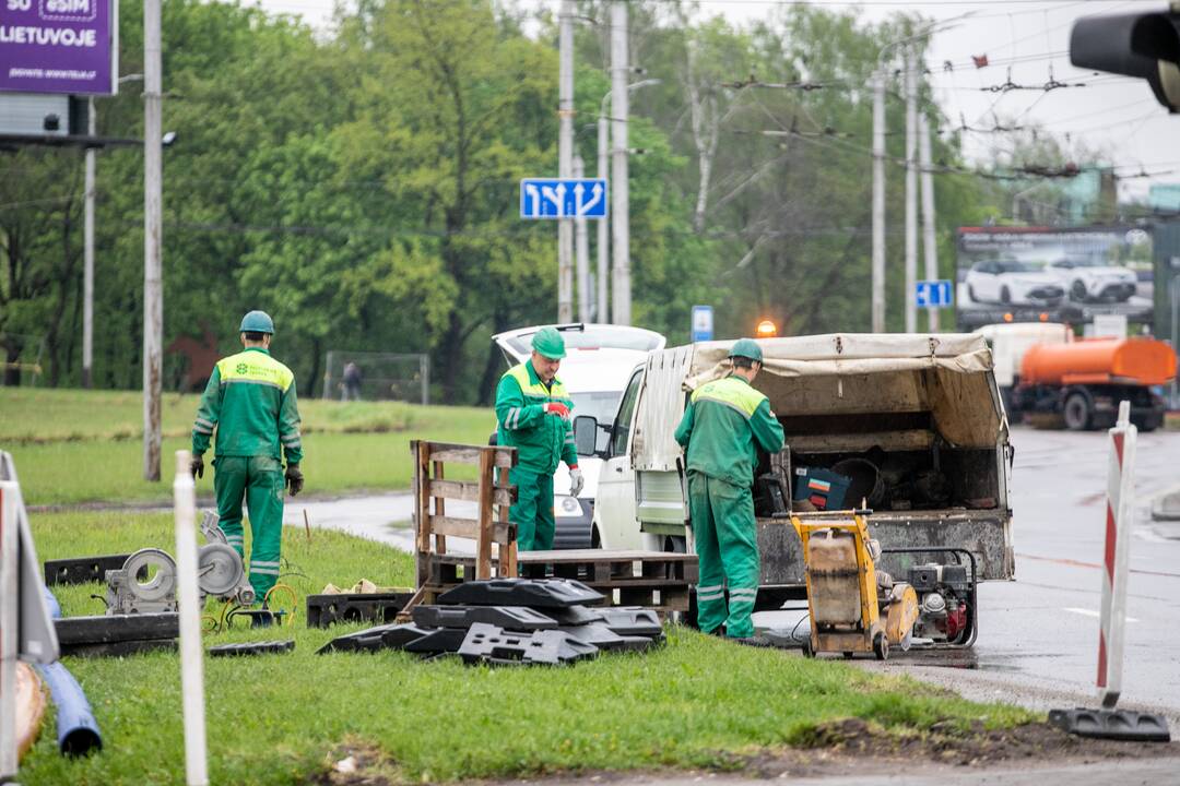 Prasidėjo Kauno pilies žiedinės sankryžos rekonstrukcija