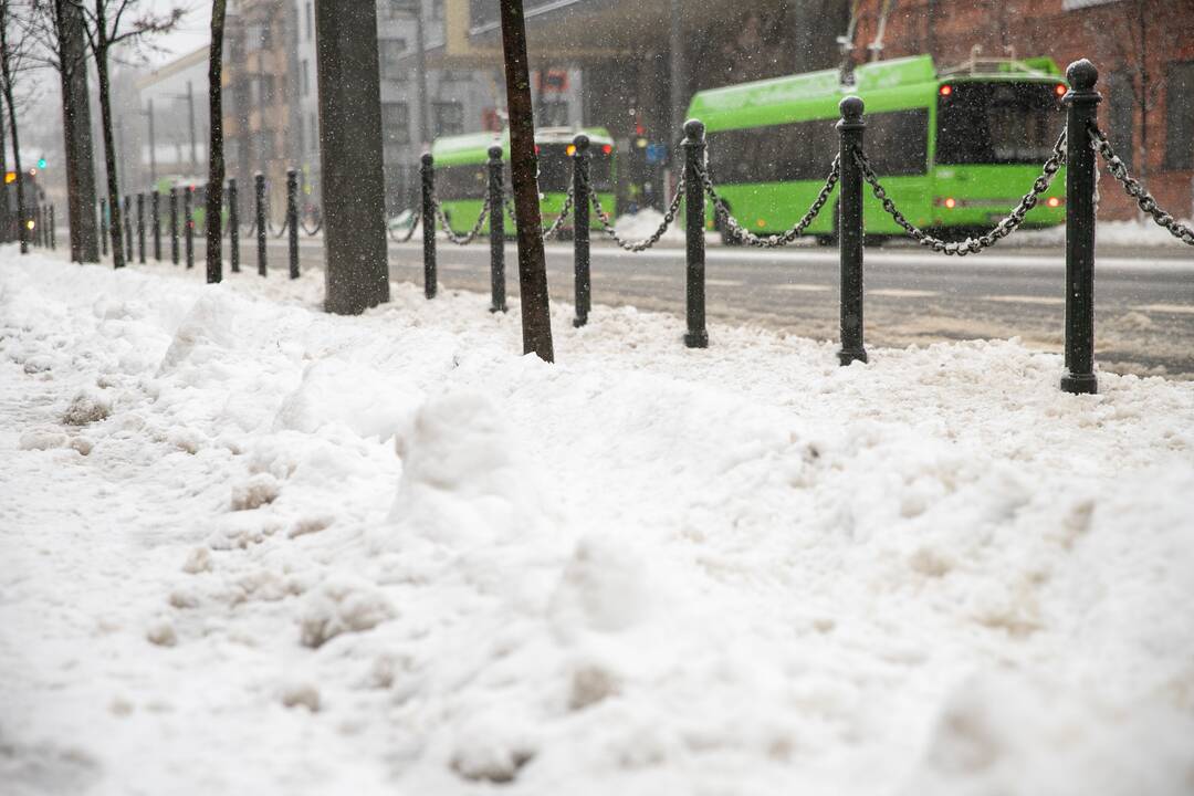 Po gausaus snygio Kaune – sudėtingos eismo sąlygos