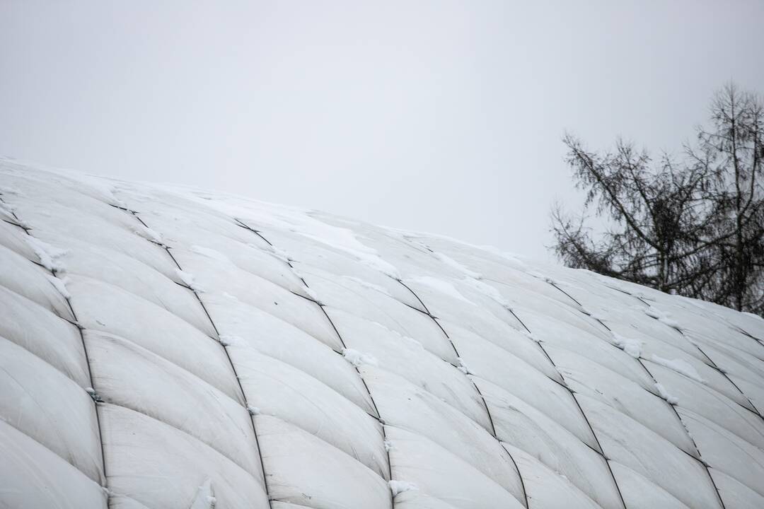 Gausus sniego sluoksnis padengė Kauno stogus