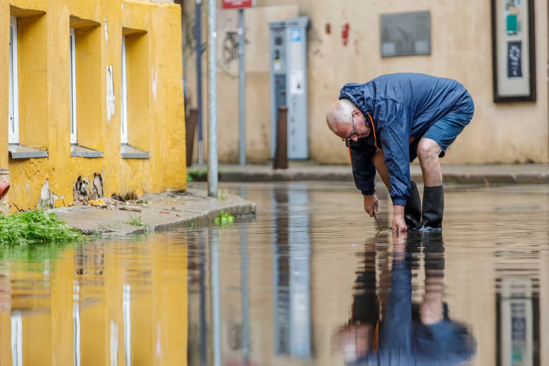 Po liūties skęsta Kauno senamiestis