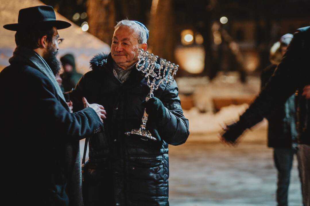  Kaune įžiebta didžioji Chanukos menora