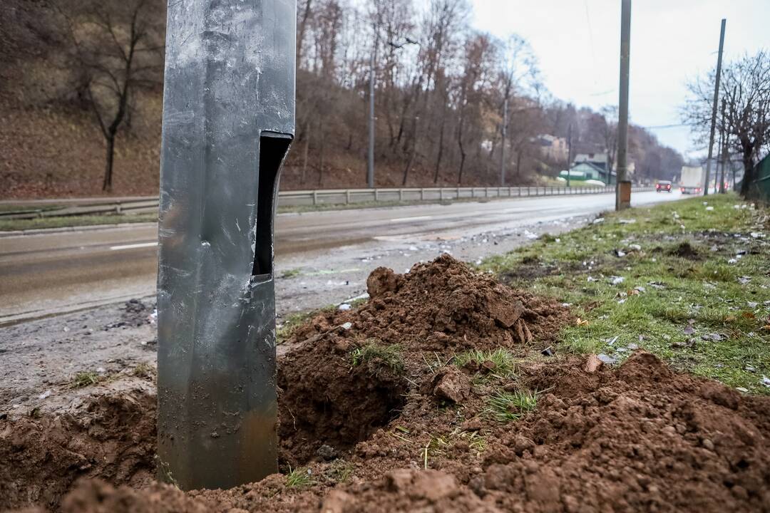 Tragiškos avarijos Tunelio g. vieta