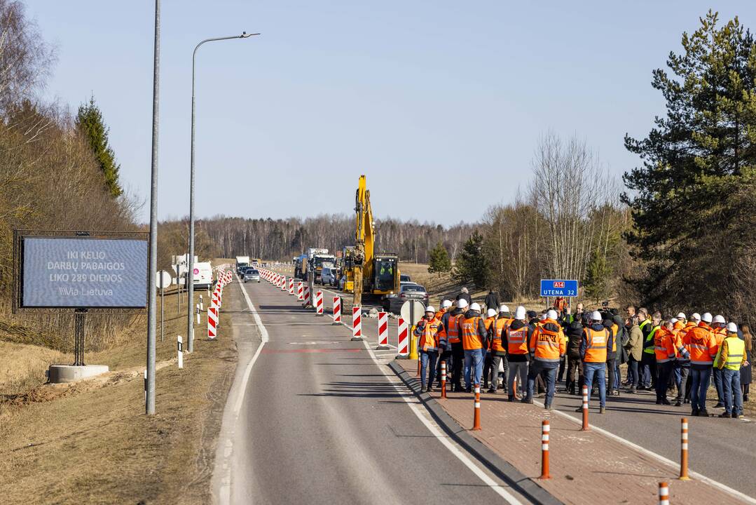 A14 kelio ruožo nuo Molėtų iki Utenos remonto pradžia