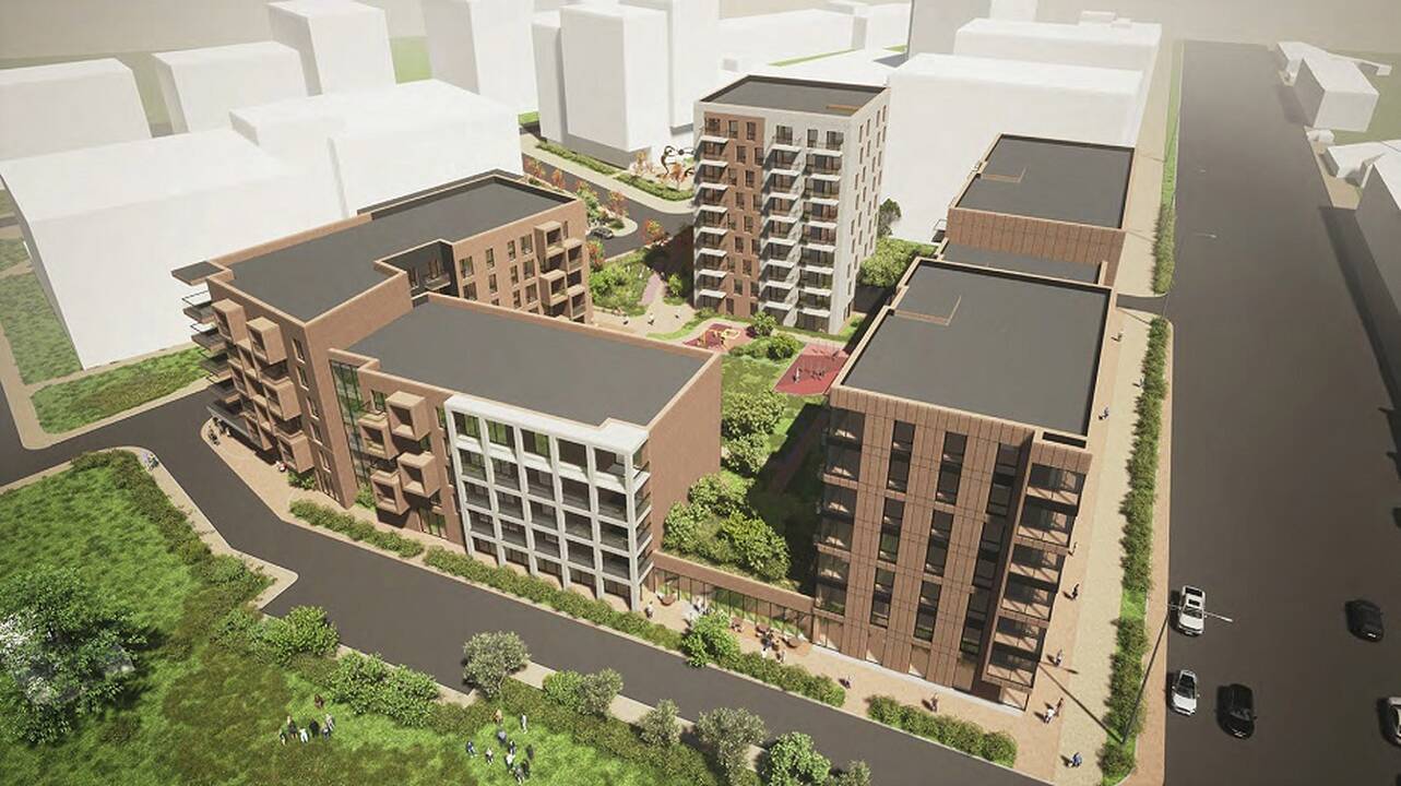 Planuojamo „Citus“ projekto Naujamiestyje vizualizacija. 