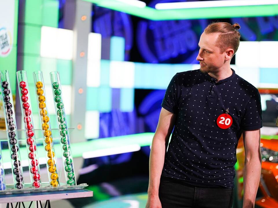 „Teleloto“ laidos vedėjai Katažina Zvonkuvienė ir Jonas Radzevičius.