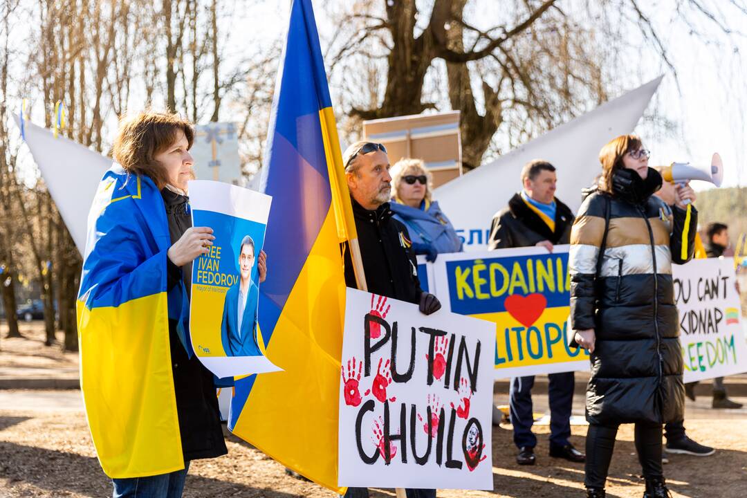  Protesto akcija prieš Rusijos sulaikytą Melitopolio merą