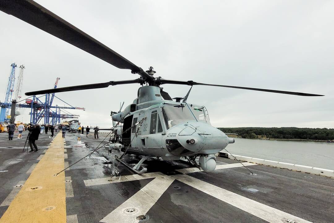 Į Lietuvą atvyko vienas didžiausių JAV karinių laivų USS Kearsarge