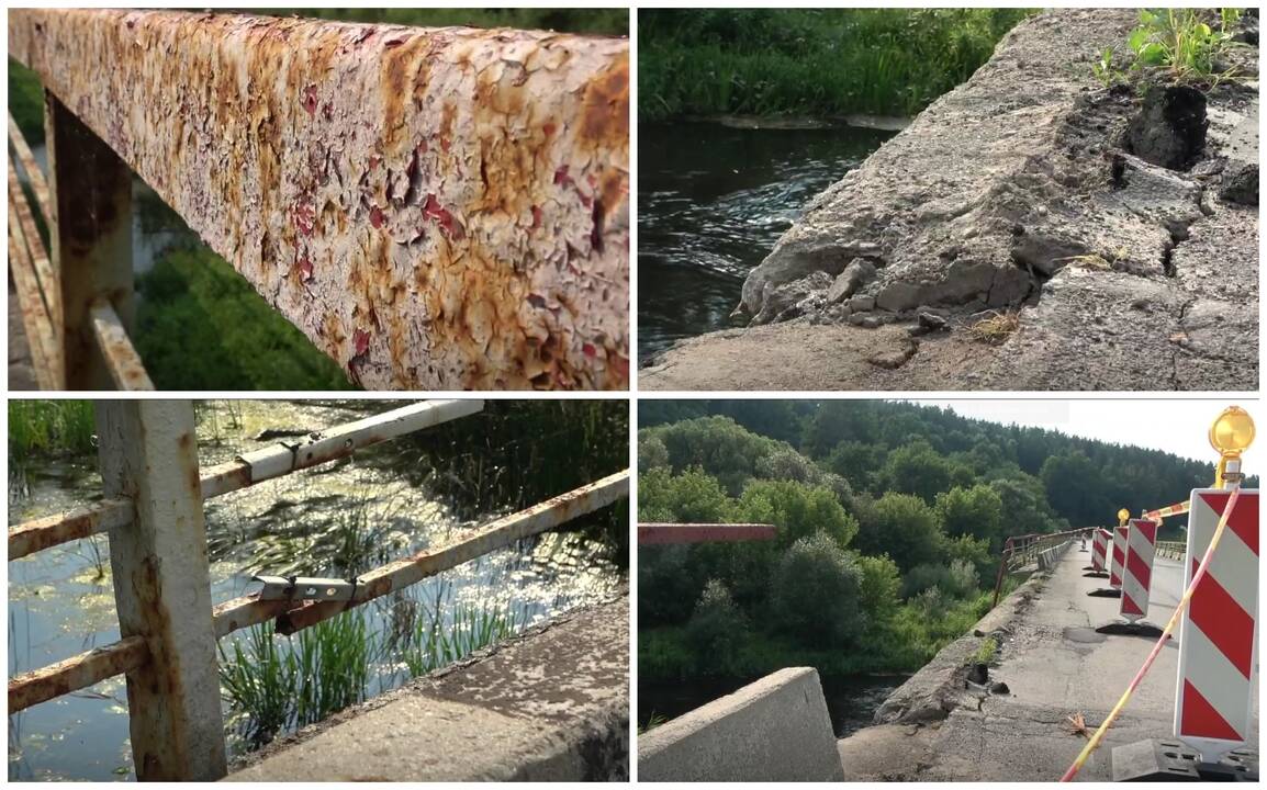 Jau ne pirmus metus byrantis tiltas per Dubysą vis dar neremontuojamas: kas kaltas?