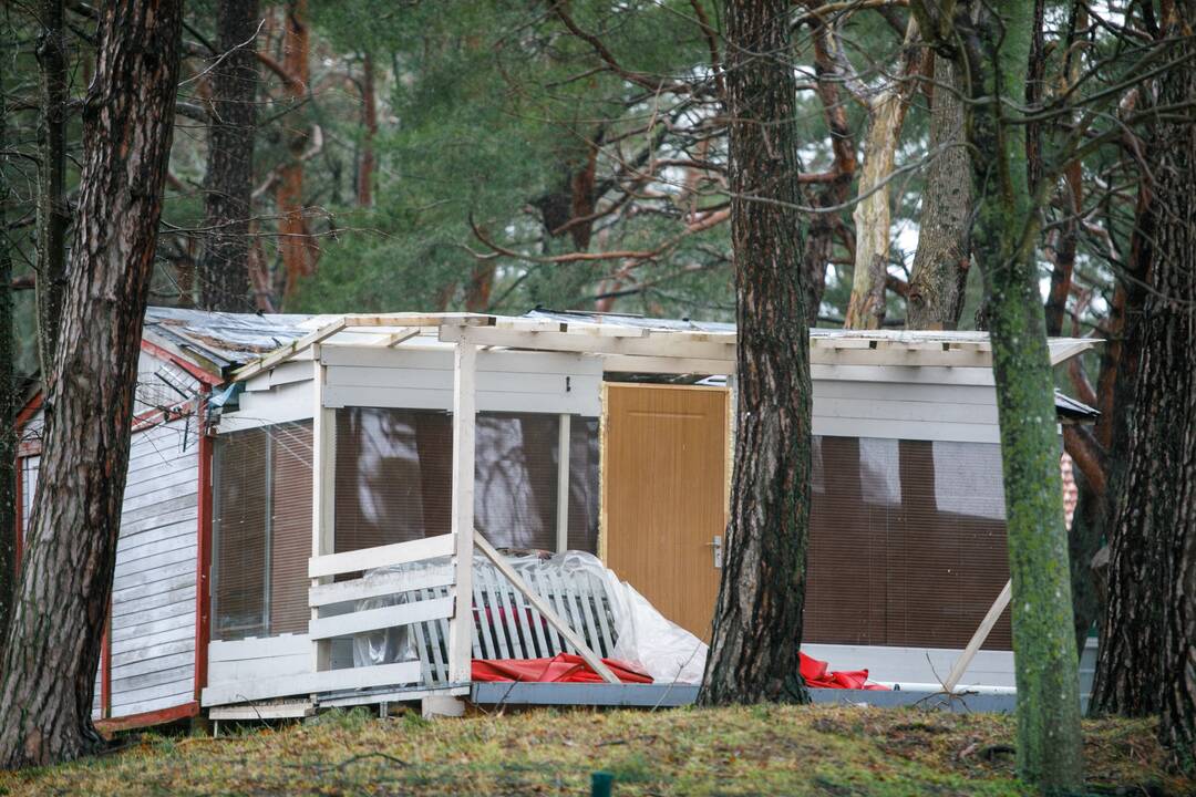 Palangoje siaučia audra