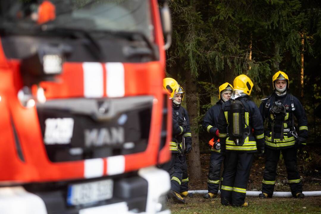 Vilniaus pakraštyje užsidegė daržovių sandėlis