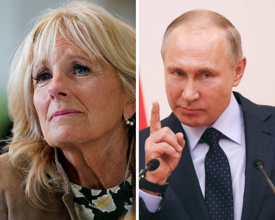 Jill Biden ir Vladimiras Putinas