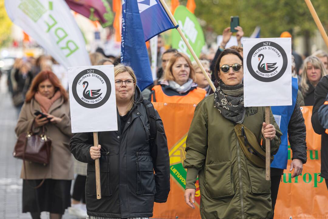  Profesinių sąjungų protestas Vilniuje