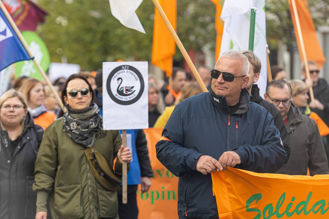  Profesinių sąjungų protestas Vilniuje