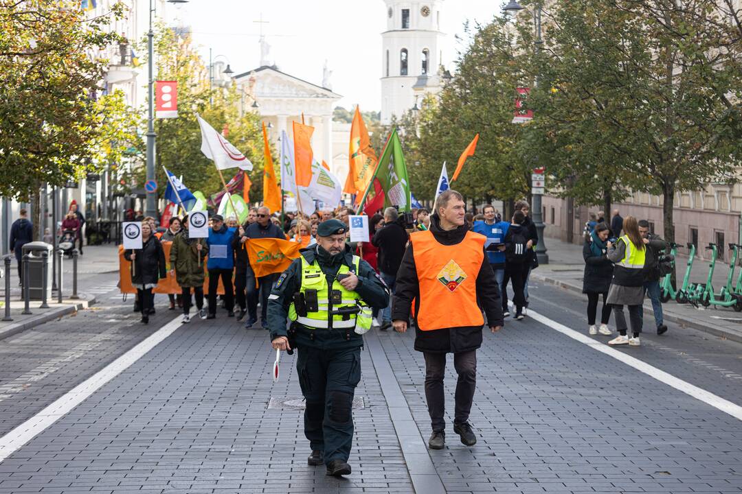  Profesinių sąjungų protestas Vilniuje