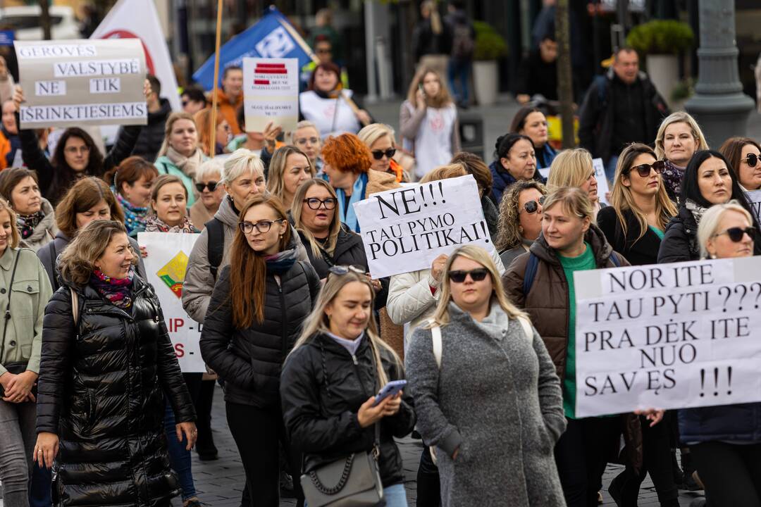  Profesinių sąjungų protestas Vilniuje