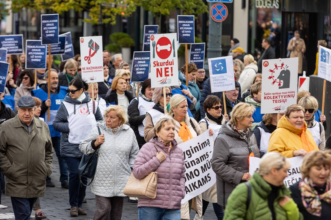  Profesinių sąjungų protestas Vilniuje