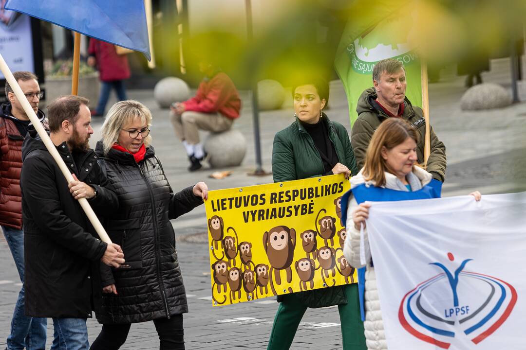  Profesinių sąjungų protestas Vilniuje