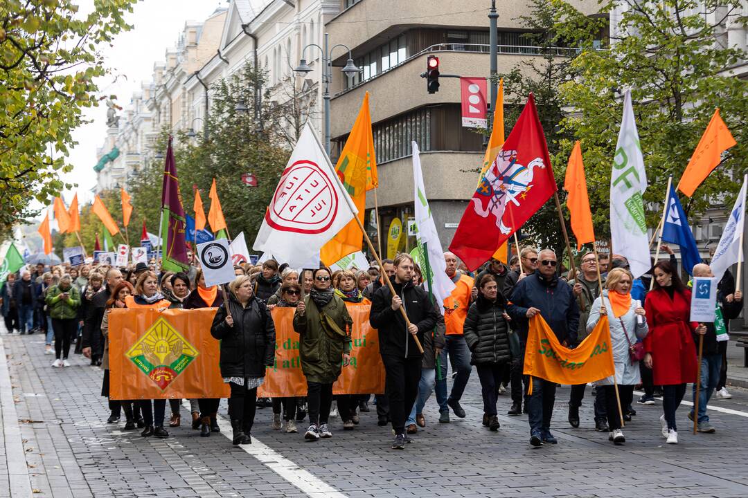  Profesinių sąjungų protestas Vilniuje