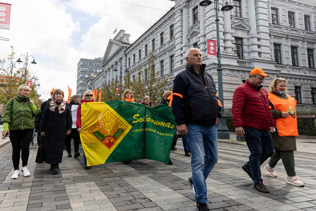  Profesinių sąjungų protestas Vilniuje