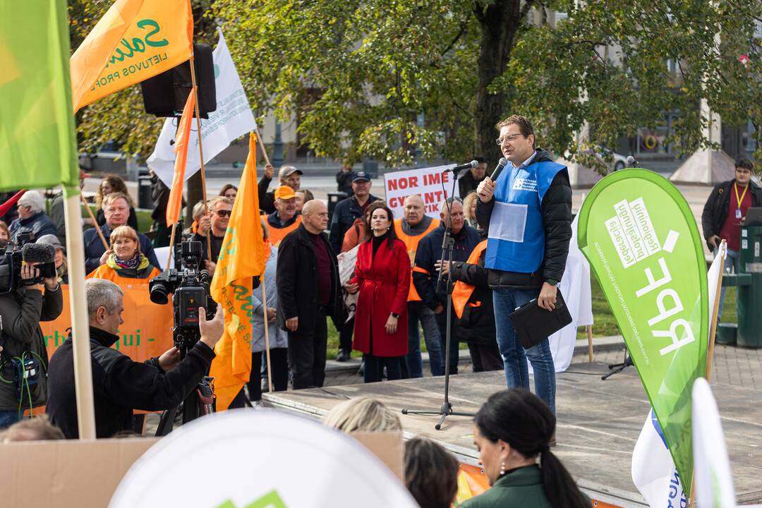  Profesinių sąjungų protestas Vilniuje