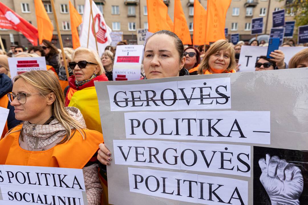  Profesinių sąjungų protestas Vilniuje