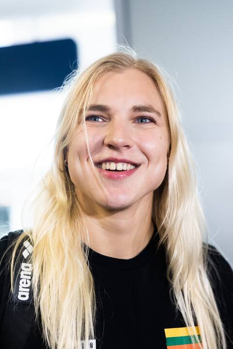 R. Meilutytės ir plaukikų komandos pasitikimas Vilniaus oro uoste