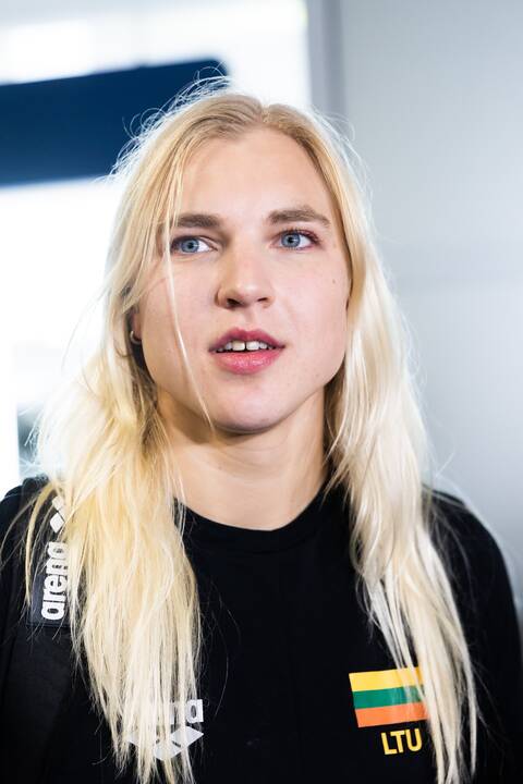R. Meilutytės ir plaukikų komandos pasitikimas Vilniaus oro uoste