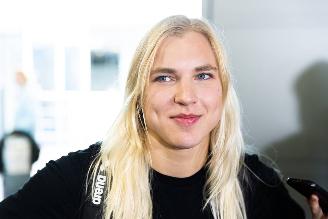 R. Meilutytės ir plaukikų komandos pasitikimas Vilniaus oro uoste