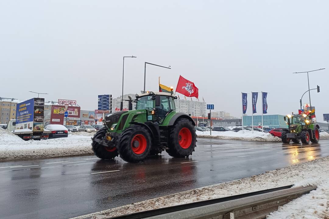 Protestuojantys ūkininkai Vilniuje