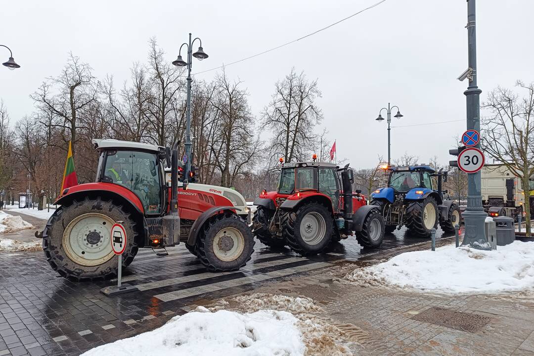 Protestuojantys ūkininkai Vilniuje