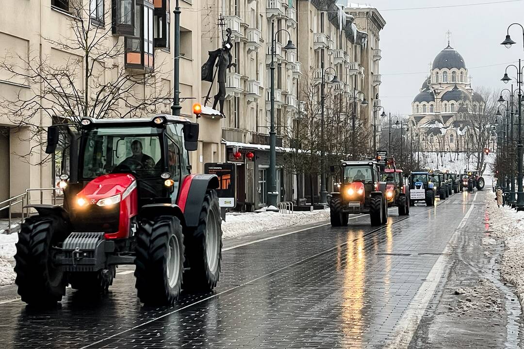 Protestuojantys ūkininkai Vilniuje