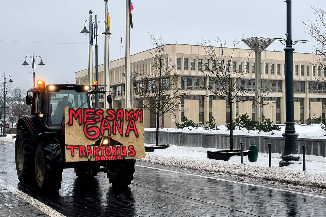 Protestuojantys ūkininkai Vilniuje