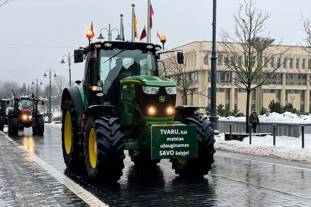 Protestuojantys ūkininkai Vilniuje