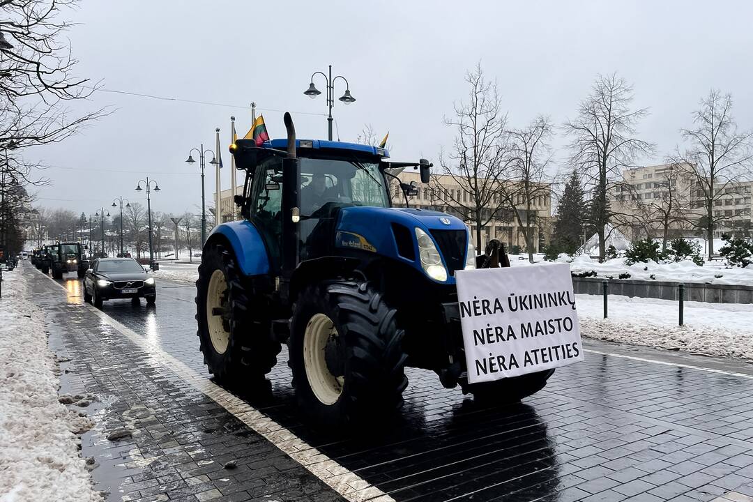Protestuojantys ūkininkai Vilniuje
