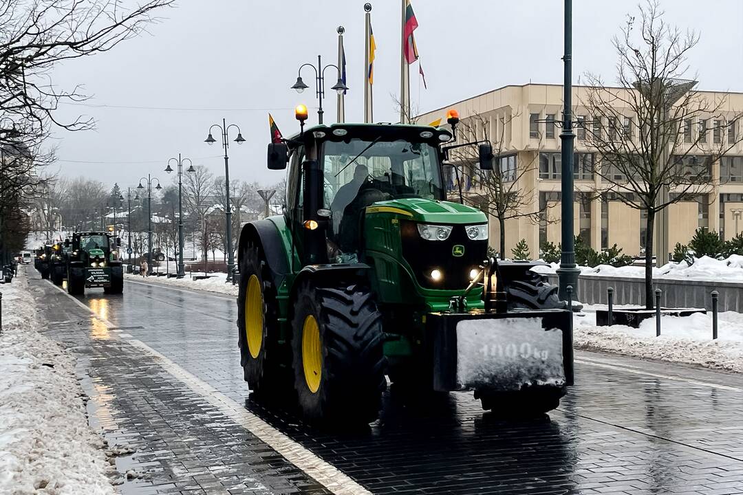Protestuojantys ūkininkai Vilniuje