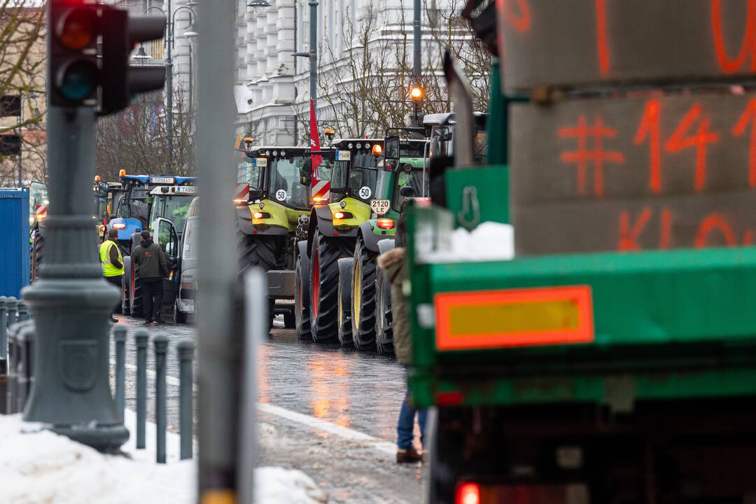 Protestuojantys ūkininkai Vilniuje