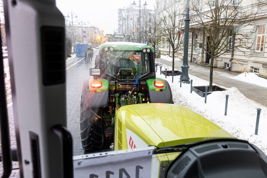 Protestuojantys ūkininkai Vilniuje