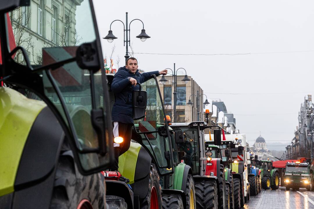 Protestuojantys ūkininkai Vilniuje