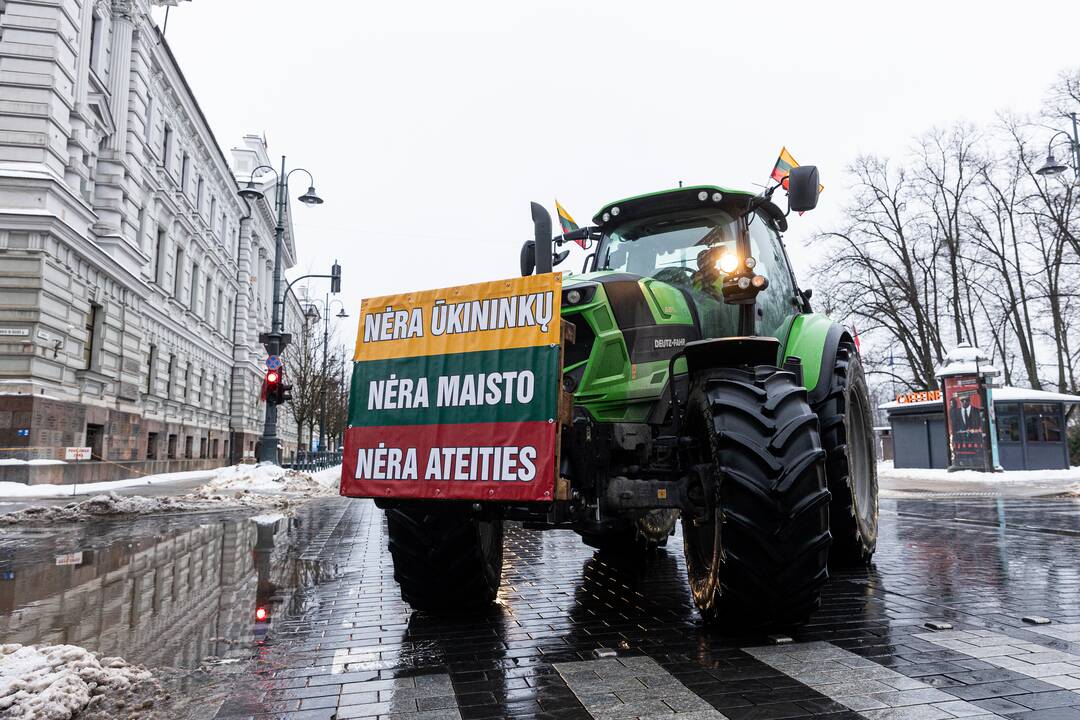 Protestuojantys ūkininkai Vilniuje