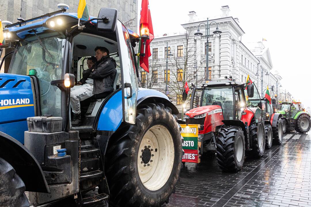 Protestuojantys ūkininkai Vilniuje