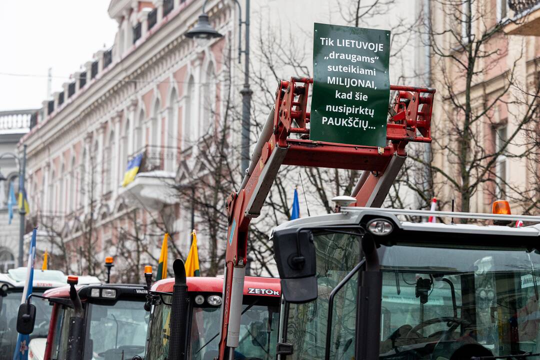 Protestuojantys ūkininkai Vilniuje