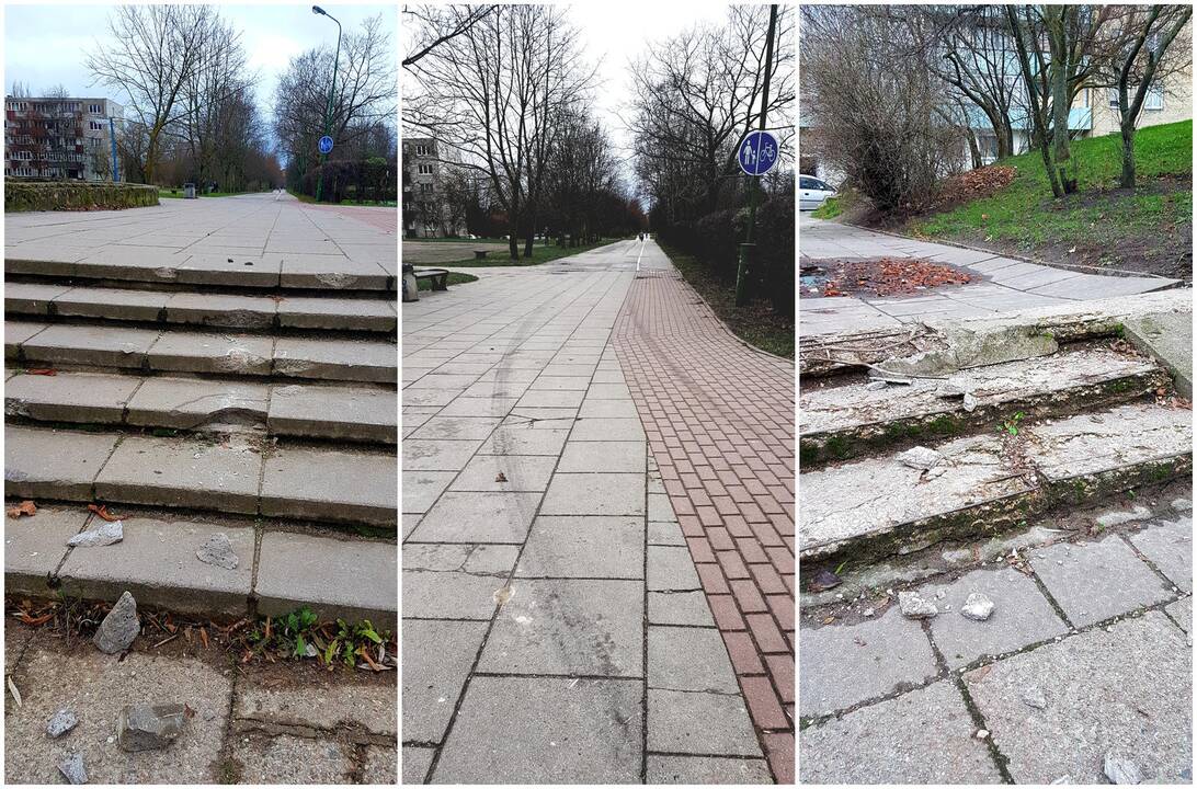 Užfiksavo: sprunkanti mašina kelis kartus važiavo laiptais.