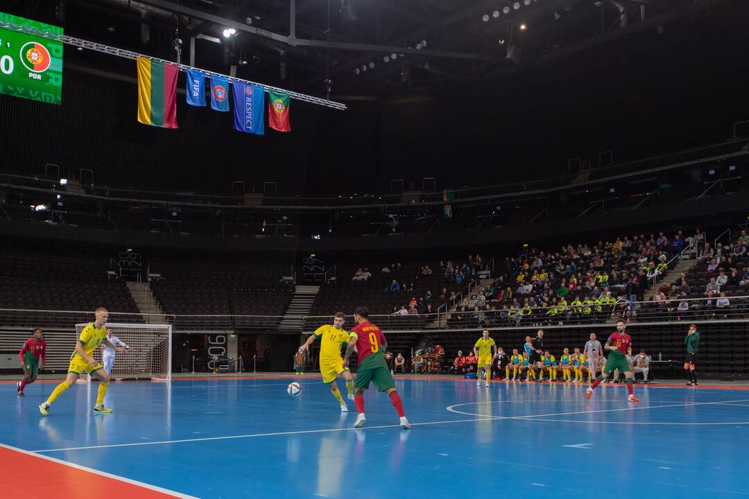 Futsal rungtynės: Lietuva – Portugalija 0:6