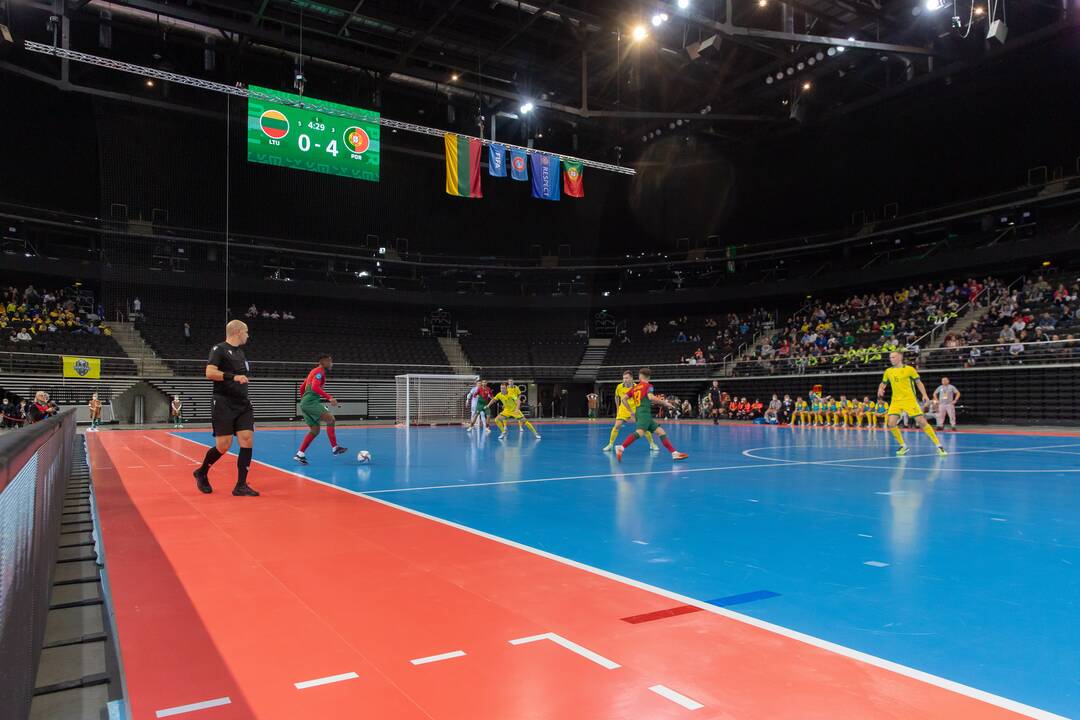 Futsal rungtynės: Lietuva – Portugalija 0:6
