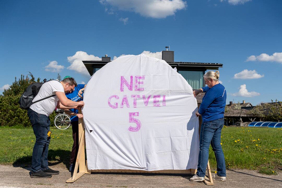 Protesto akcija Žemuosiuose Šančiuose