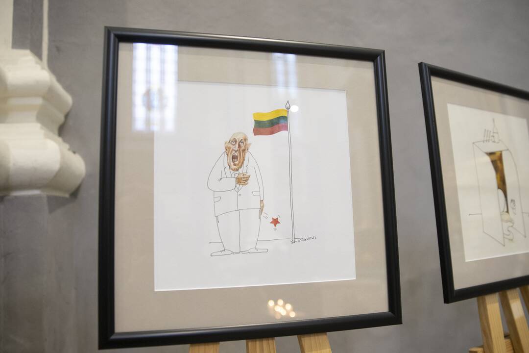 Karikatūrų paroda Šv. Jurgio bažnyčioje