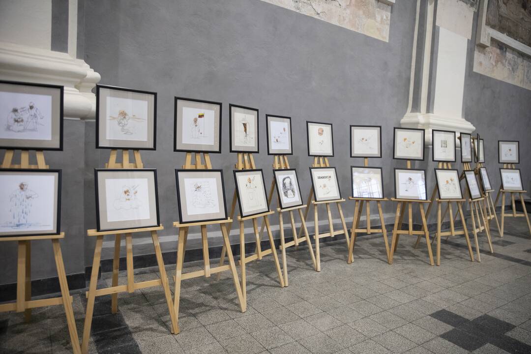 Karikatūrų paroda Šv. Jurgio bažnyčioje