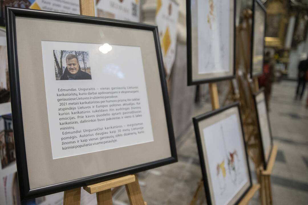 Karikatūrų paroda Šv. Jurgio bažnyčioje