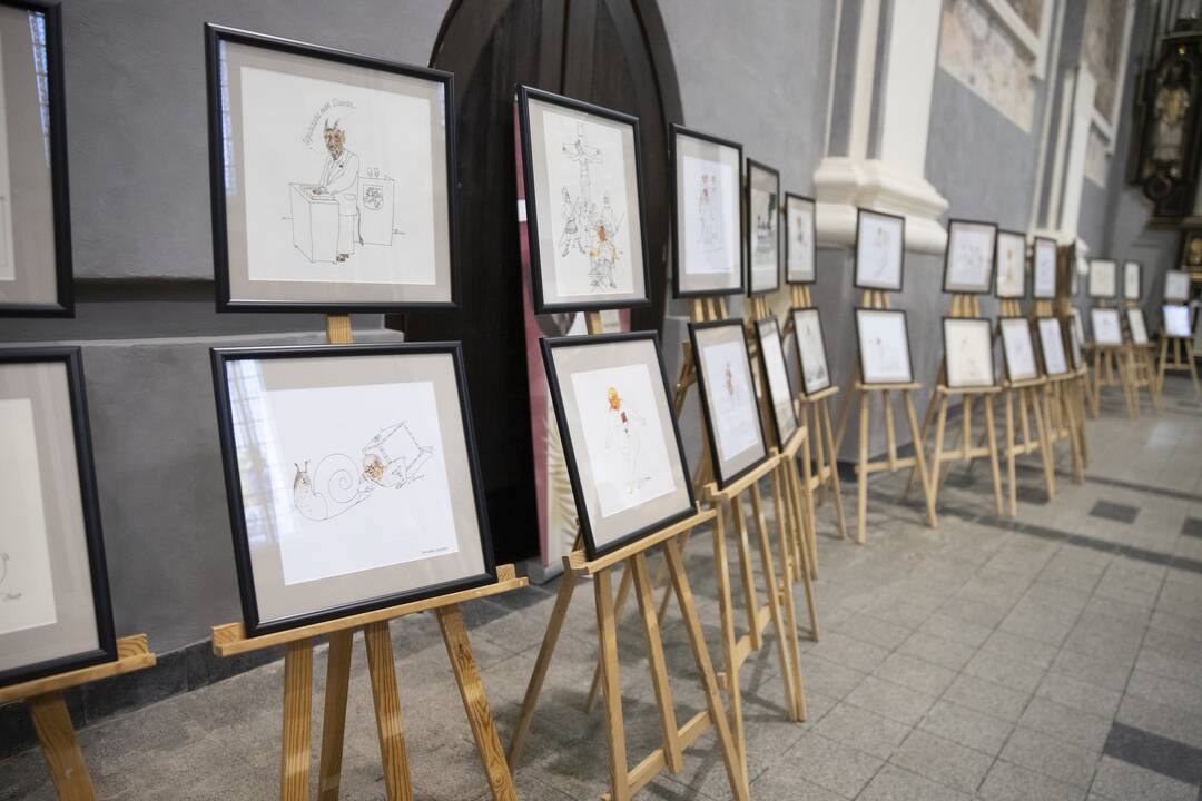 Karikatūrų paroda Šv. Jurgio bažnyčioje